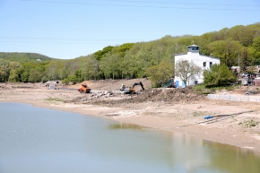 Работы на Комсомольском озере в Ставрополе не прекращаются